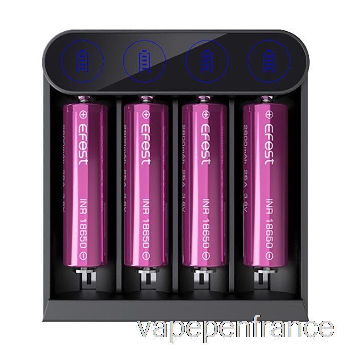 Stylo Vape Chargeur De Batterie Efest Slim K4 Usb-c