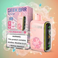 Pêche Juteuse Glacée Geek Bar Pulse 15000/7500 bouffées Pulse 5 % de nicotine